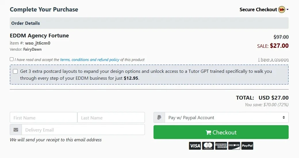 EDDM Agency Fortune - Checkout